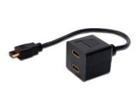 Digitus AK-508001 HDMI cable 0.2 m HDMI Type A (Standard) 2 x HDMI Type A (Standard) Black