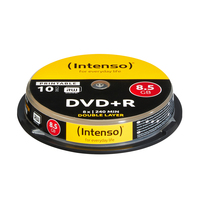 Intenso 1x10 DVD+R 8.5GB 8x Double Layer printable 8,5 GB DVD+R DL 10 stuk(s)