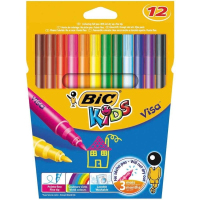 BIC Visa felt pen Fine Multicolour 12 pc(s)