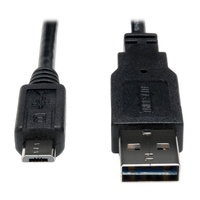 Tripp Lite UR050-001-24G USB Kabel 0,3 m USB 2.0 USB A Micro-USB B Schwarz
