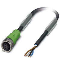 Phoenix 1668124 kabel sygnałowy 5 m Czarny, Zielony