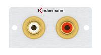 Kindermann 7444000410 Steckdose 2 x RCA Aluminium