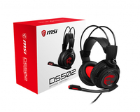 MSI DS 502 słuchawki/zestaw słuchawkowy Przewodowa Opaska na głowę Gaming Czarny, Czerwony