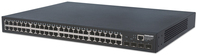Intellinet 48-Port Gigabit Ethernet Web-Managed Switch mit 4 SFP-Ports, 48 x 10/100/1000 Mbit/s RJ45 Ports + 4 x SFP, IEEE 802.3az Energy Efficient Ethernet, SNMP, QoS, VLAN, AC...