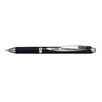 Pentel EnerGel Clip-on retractable ballpoint pen Medium Black 1 pc(s)