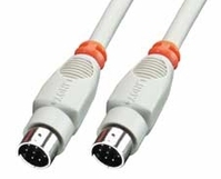 Lindy 8 Pin Mini DIN Cable 2 m cable paralelo Gris