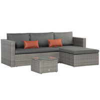Outsunny 860-228V70 outdoor furniture set Black