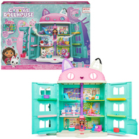 Gabby's Dollhouse Gabby‘s Dollhouse, über 60cm großes Purrfect Puppenhaus mit 2 Spielzeugfiguren und viel Zubehör
