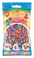Hama Beads 207-92 Bag 1000 Beads Striped Mix 92