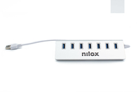 Nilox NX7HUB30 hub de interfaz USB 3.2 Gen 1 (3.1 Gen 1) Type-A 5000 Mbit/s Gris