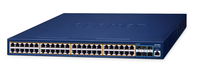 PLANET GS-6311-48P6X network switch Managed L3 Gigabit Ethernet (10/100/1000) Power over Ethernet (PoE) Blue