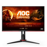 AOC G2 27G2U5/BK monitor komputerowy 68,6 cm (27") 1920 x 1080 px Full HD LED Czarny, Czerwony