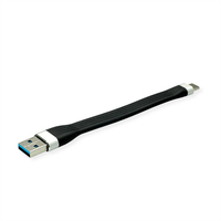 ROLINE 11.02.9014 USB-kabel 0,11 m USB 3.2 Gen 1 (3.1 Gen 1) USB A USB C Zwart