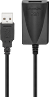 Goobay 68876 USB-kabel 5 m USB 2.0 USB A Zwart