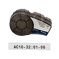 Brady M21-500-414 etiqueta de impresora Negro, Blanco Etiqueta para impresora autoadhesiva
