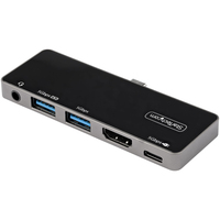 StarTech.com USB C Multiport Adapter - USB-C naar 4K 60Hz HDMI 2.0, 100W Power Delivery Pass-Through, 3-Port USB 3.0 Hub met Audio - USB-C Mini Dock - USB Type-C Travel Dock