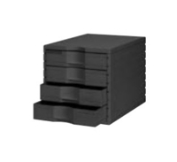 Styro 238-8400.95 Büro-Schubladenschrank Schwarz Polystyrene