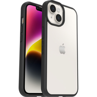 OtterBox React Case for iPhone 14 Plus, Shockproof, Drop proof, Ultra-Slim, Protective Thin Case, Tested to Military Standard, Antimicrobial Protection, Black Crystal