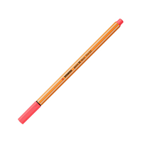 STABILO point 88, premium fineliner 0.4 mm, neon rood, per stuk