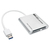 Tripp Lite U352-000-MD-AL USB 3.0 SuperSpeed Multi-Drive-Speicherkarten-Leser/-Schreiber, Aluminiumgehäuse
