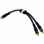 C2G Velocity RCA Jack/RCA Plug X2 Adapter Y-Cable Audio-Kabel 2 x RCA Schwarz