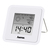 Hama | Termómetro e Higrómetro Digital con Reloj (Medidor de temperatura para interior, medidor de temperatura y humedad ambiente) Color Blanco