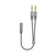 AISENS Cable Adaptador Audio Jack 3.5 4pines/H-2xjack 3.5 3pines/M, Gris, 25cm