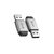 ALOGIC ULACMN-SGR tussenstuk voor kabels USB-A USB-C Mini Zwart, Zilver