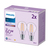 Philips Filament Bulb Clear 60W A60 E27 x2