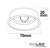 disegno - Telaio di montaggio Combi con anello interno per GU10/MR16 in colore bianco-argentato