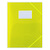 Teczka z gumką DONAU, PP, A4, 480mikr., 3-skrz., półtransparentna żółta