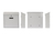 Briefkasten MONACO Namensschild & 2 Schlüssel, verzinkter Stahl Weiß 37x36cm