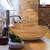 Relaxdays Aufsatzwaschbecken rund, massives Waschbecken aus Bambus, ohne Hahnhloch, Design, Bad & Gäste WC, ∅43cm, natur