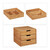 Relaxdays Schreibtisch Organizer, 3 Schubladen, für Büroutensilien, Bambus Ablage, Schubladenbox, HBT 26x30x31 cm, natur