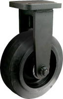 Produkt Bild von Bockrolle Stahl geschweißt Oberplatte 300mm Rad Schwarz Gummi. Traglast 1800 Kg
