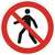 NORDWEST Handel AG Znak zakazu ASR A1.3/DIN EN ISO 7010 zakaz wstępu pieszym folia