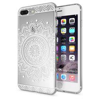 NALIA Case compatible with iPhone 8 Plus / 7 Plus, Pattern Design Smart-Phone Cover, Thin Silicone Back Protector Soft Skin, Slim Crystal Shock-Proof Bumper Etui Circle Flowers