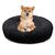 BLUZELLE Orthopedic Dog Bed for Medium Sized Dogs, 32" Donut Dog Bed Memory Foam Washable, Round Plush Dog Pillow Fluffy Calming Pet Mat, Soft Pad No-Skid Bottom Black