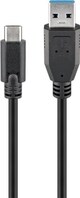 Sync & Charge Super Speed USB-C™ auf USB A 3.0 Ladekabel, 0.15 m, Schwarz - USB 3.0-Stecker (Typ A)