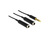 Audiokabel Klinkenstecker 3,5 mm 4 Pin an 2 x Klinkenbuchse 3,5 mm 4 Pin, schwarz, 0,25m, Delock® [