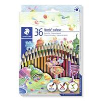Színes ceruza készlet, háromszögletű, STAEDTLER "Noris Colour 187", 36 különböző szín