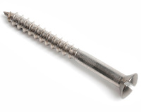 4.5 X 25 SLOT RAISED COUNTERSUNK WOODSCREW DIN 95 A4 STAINLESS STEEL