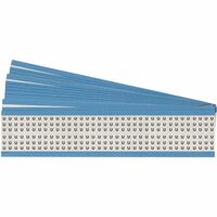 Wire Marker Cards - Solid Letters - Upper Case 6.35 mm x 38.00 mm HH-U-PK, Blue, Rectangle, Permanent, Black on white, Matte, -40 - Zelfklevende etiketten
