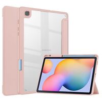 Tri-fold Transparent TPU cover - Rose Gold for Samsung Galaxy Tab Tablet-Hüllen