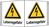 Winkelschild - Warnung vor elektrischer Spannung, Lebensgefahr, Gelb/Schwarz