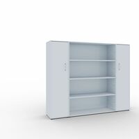 Combination double door cupboard/shelf unit