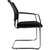 Silla apilable de malla, silla oscilante, UE 2 unid., asiento negro, armazón cromado.