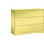 Armario para archivadores colgantes ASISTO, anchura 1200 mm, con 3 cajones, amarillo azufre / amarillo azufre.