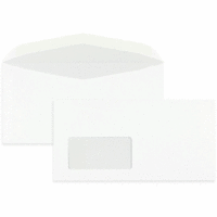 Kuvertierhüllen DIN C6/5 75g/qm gummiert Fenster VE=1000 Stück weiß