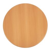 Bolero Round Table Top in Beech Effect for Indoor Use Pre Drilled - 30x800